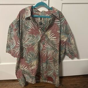 |VINTAGE| Tori Richard Mens Hawaiian Shirt Extra Large Red | Made In Hawaii |